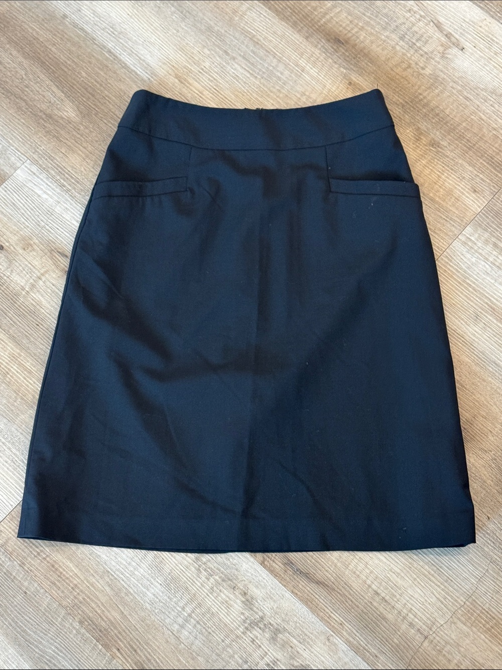 Banana Republic Black Tailored Pencil Skirt with Front Welt Pockets